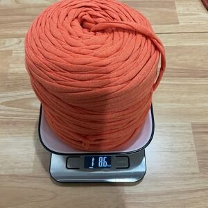 1.8lb T-Shirt Yarn Elastic Fabric Crochet Cloth Yarn for DIY Knitting In Orange
